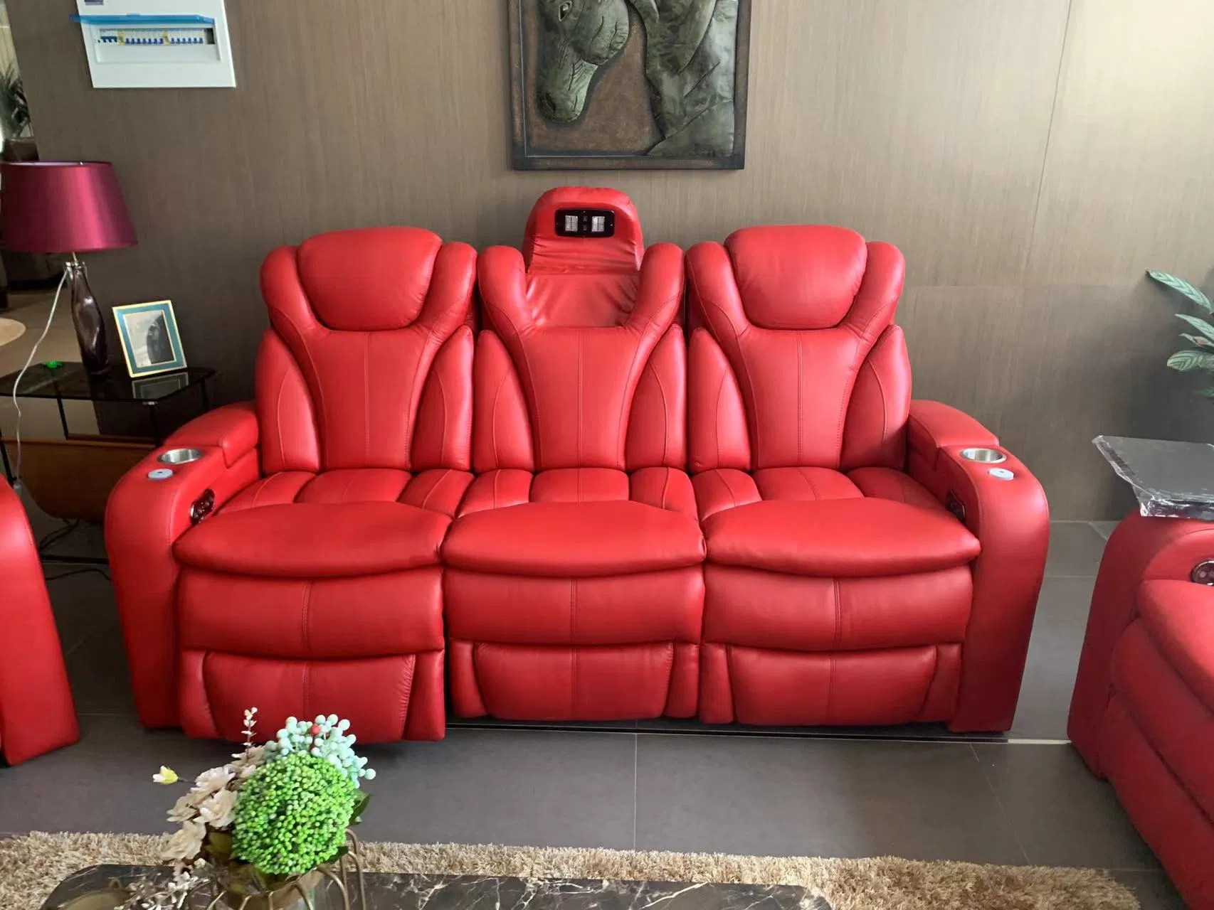 Luxury Electric Power Recliner Sofa Set for Modern Living Rooms
