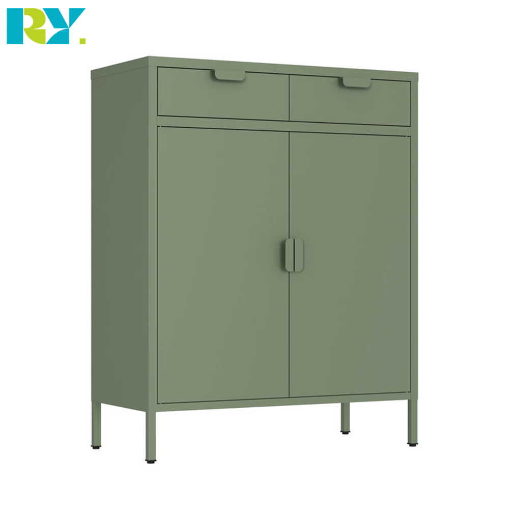 French-Style Classical Metal Dresser Living Room Storage Cabinet Adjustable Height Modern Eco-Friendly with Storage Unit Space
