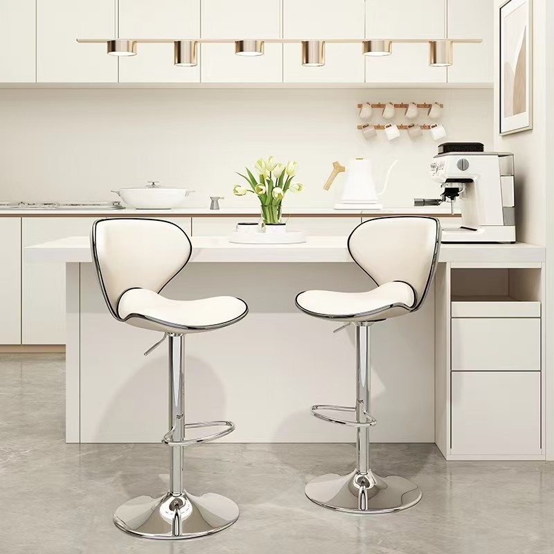 Contemporary Modern Casual Bar Stool Adjustable High Chair for Home Kitchen Dining Hotel Use in Living Room School