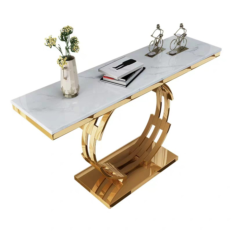 2023 Bar Height Household Restaurant Rectangular Cheap Marble Console Table
