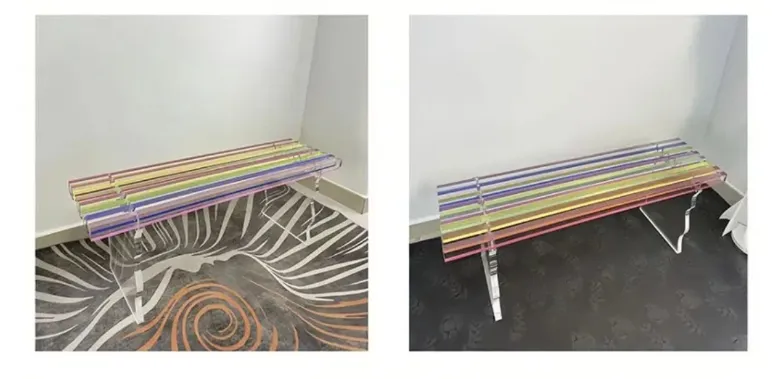 Acrylic Rainbow Stool Nordic Entryway Shoe Bench