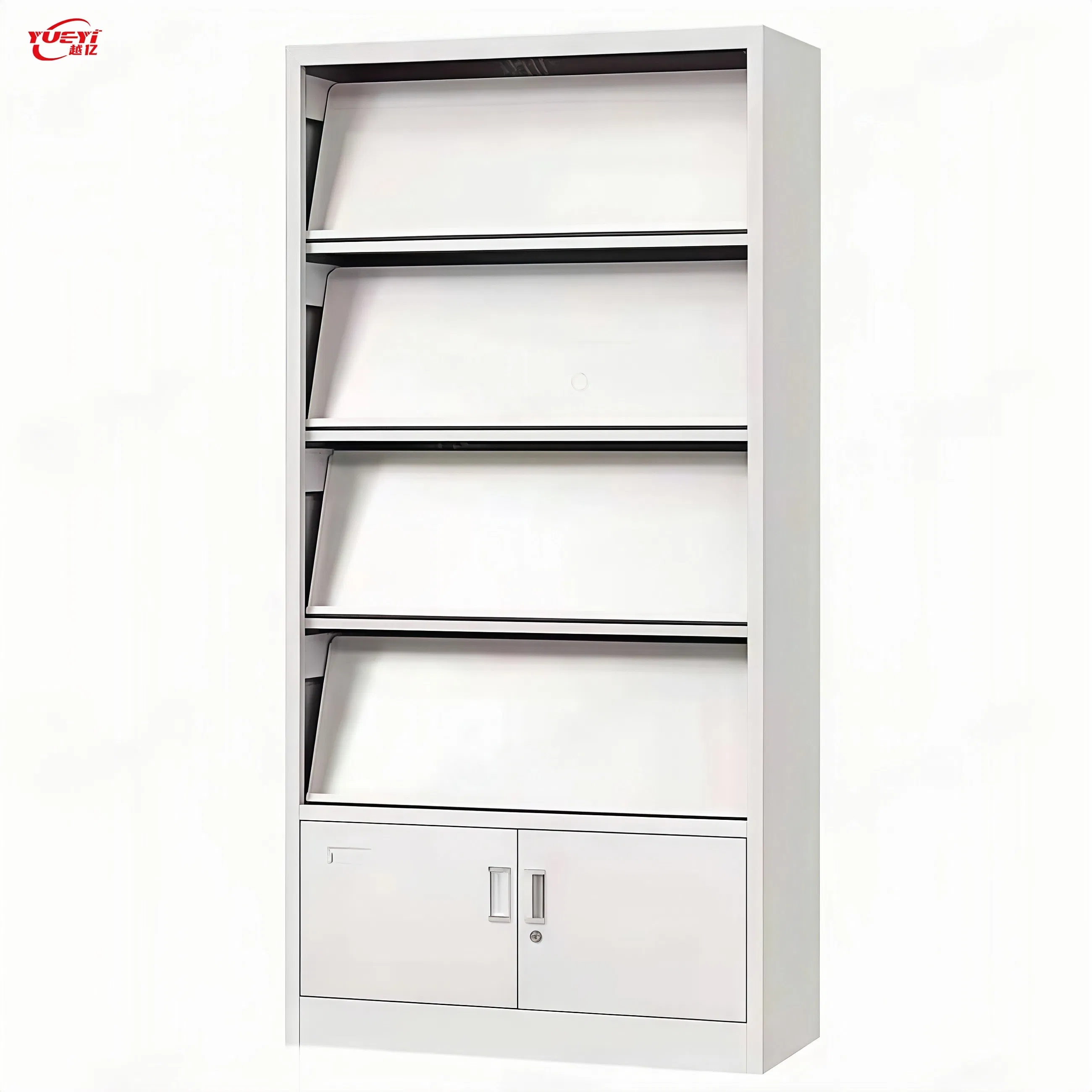 Shelving Single Sided Metal Steel Magazine Book Periodical Shelf Display Bookshelf Metal Display Rack