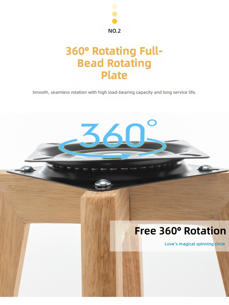 Nordic Casual Solid Wood High Bar Stool Modern Minimalism Commercial & Household Use Bar Furniture