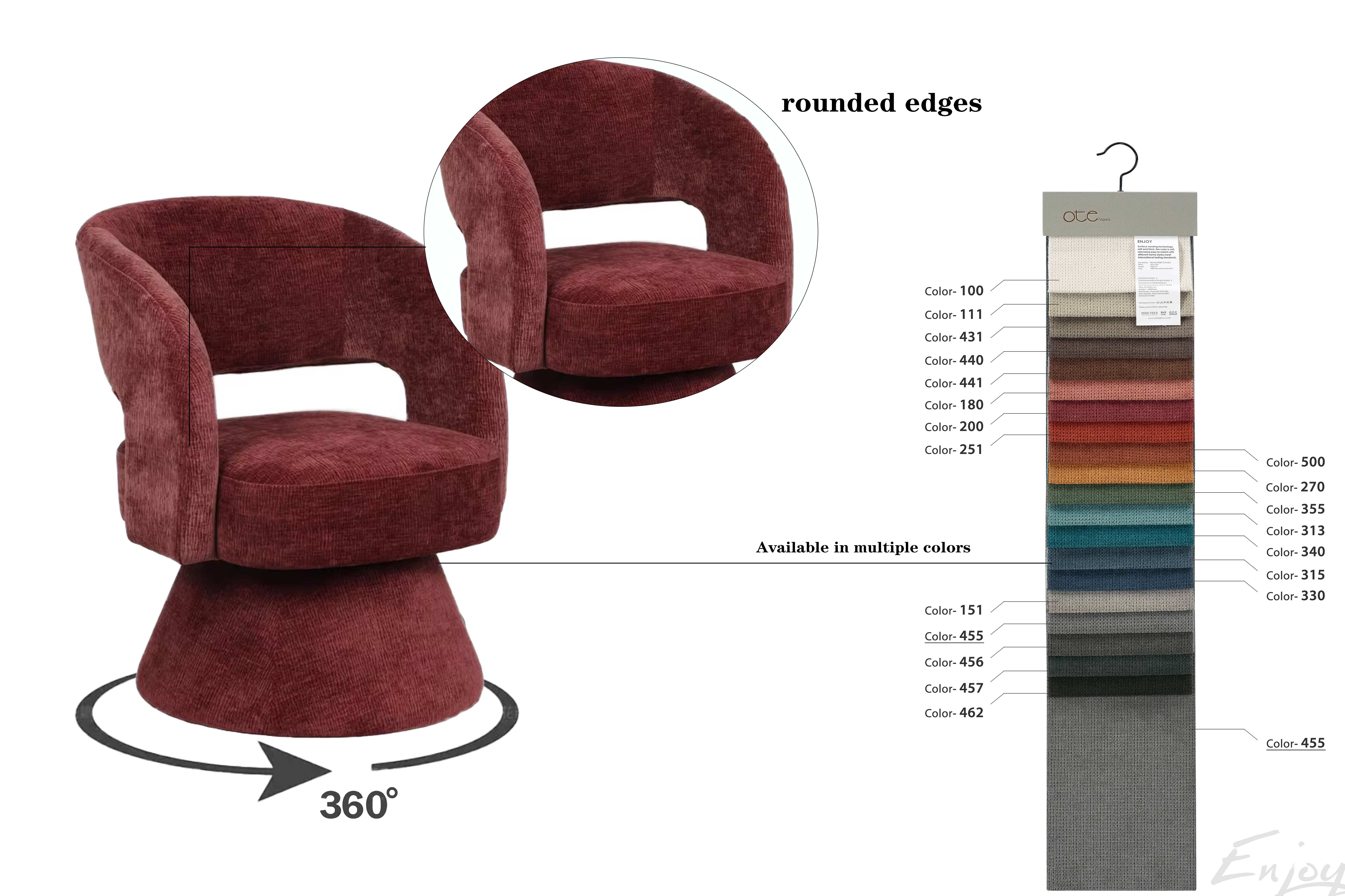CARLFORD Modern Swivel Sillas Single Poltrona Accent Chairs Luxury Design Seating Hotel Sofa Chairs Living Room Armchair