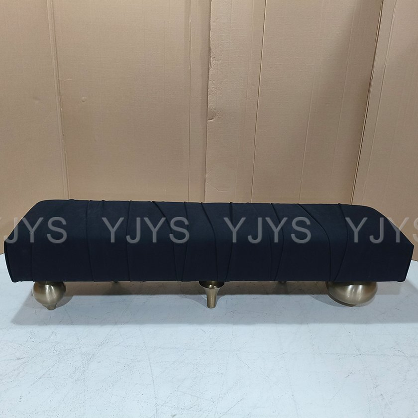 Minimalist Black Entryway Bench, High-End Furniture