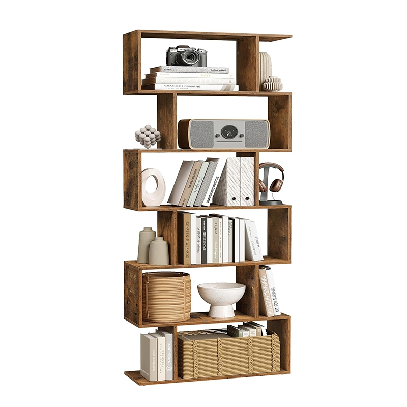 5-Tier Bookcase Tall Display Shelf Freestanding Storage Shelf Bookshelf for Home Office Living Room Bedroom Study