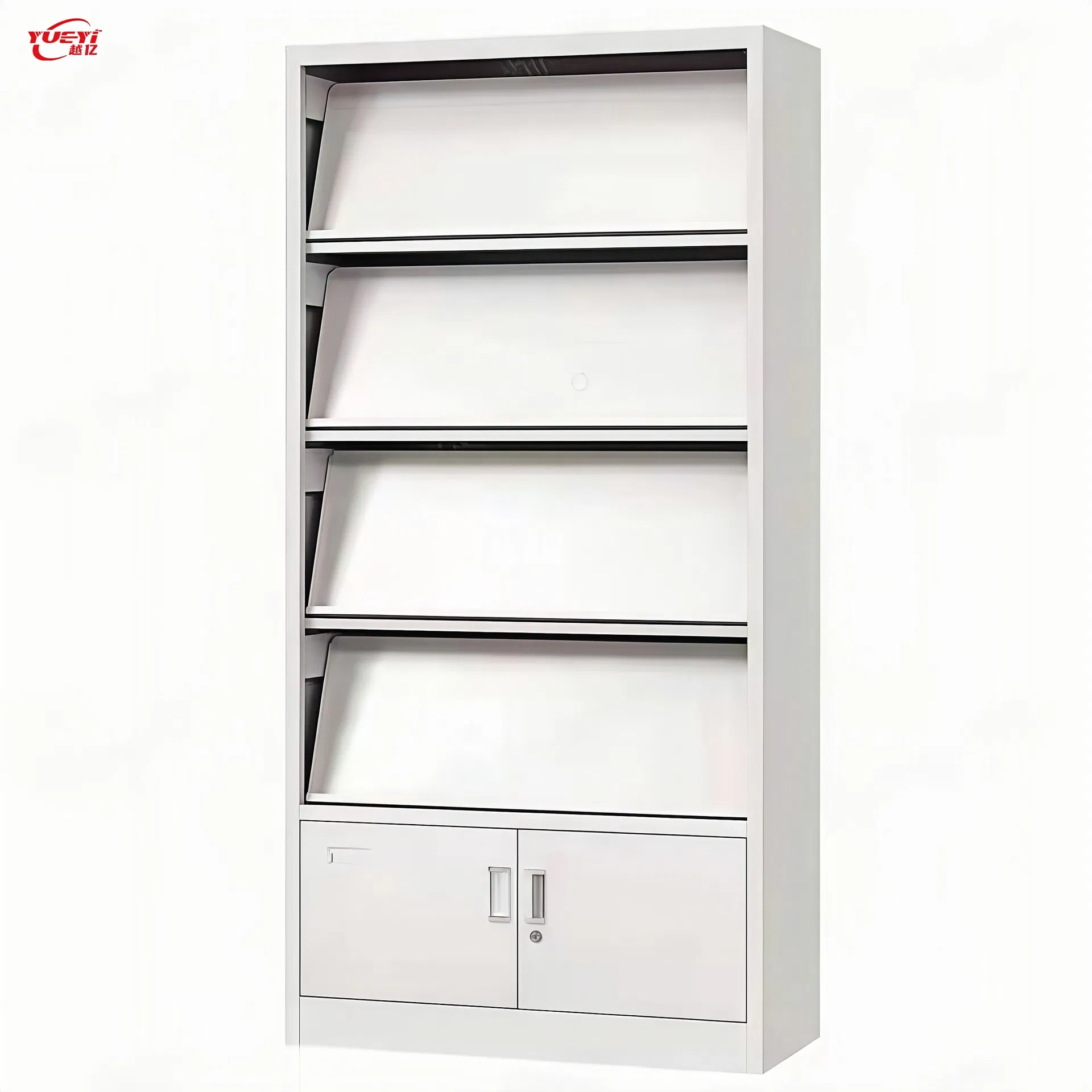 Shelving Single Sided Metal Steel Magazine Book Periodical Shelf Display Bookshelf Metal Display Rack