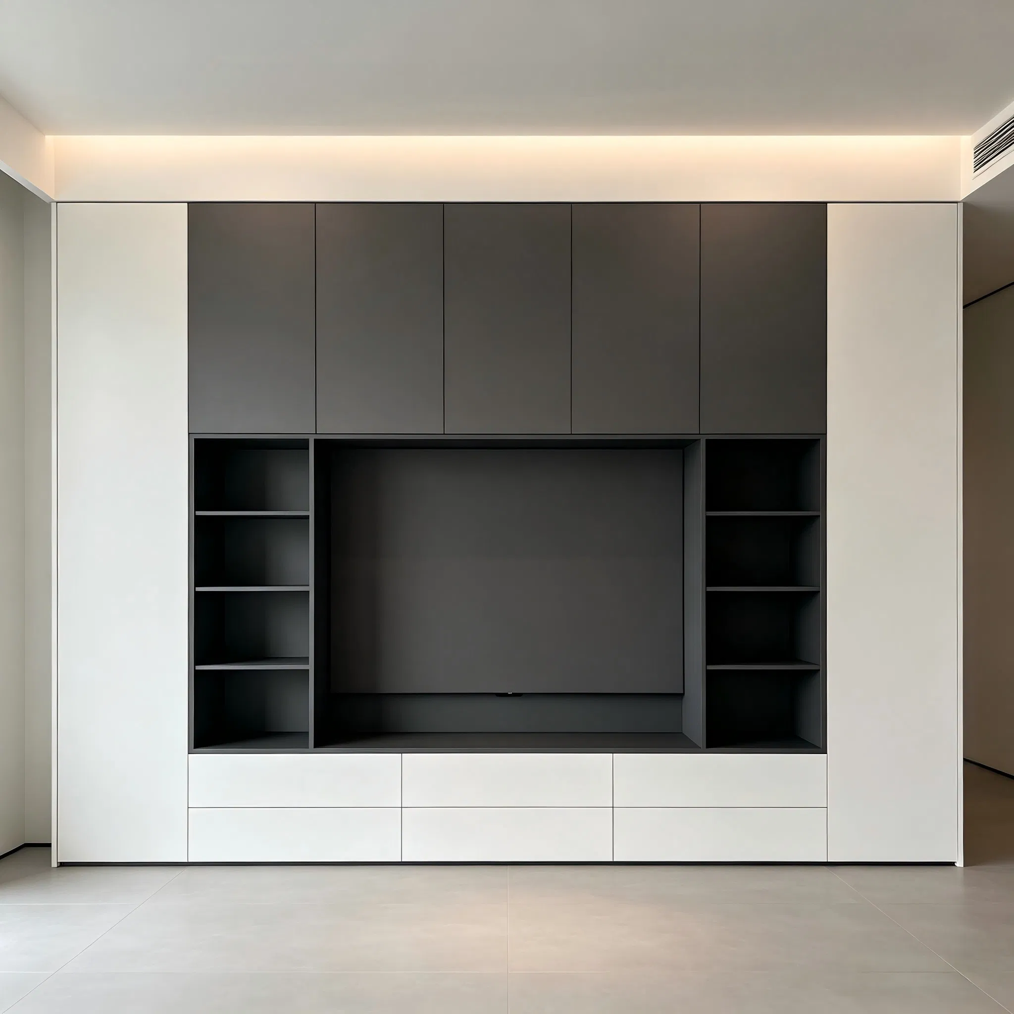 Anbangni / OEM Brand Available Wall Mounted Installation Wood Media Console