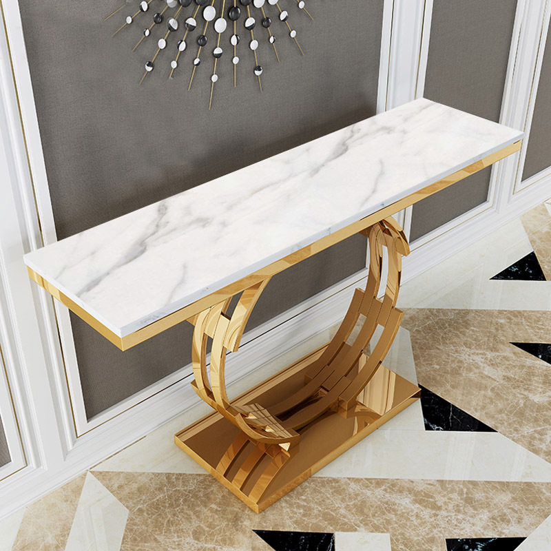 2023 Bar Height Household Restaurant Rectangular Cheap Marble Console Table