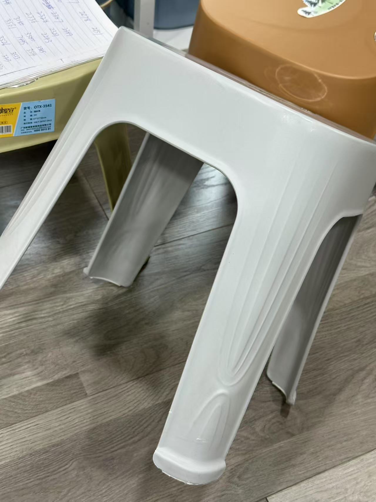 Modern Plastic Low Stool Ottoman Stackable Storage for Bedroom Living Room Outdoor Dining Bathroom School Home Office Hotels