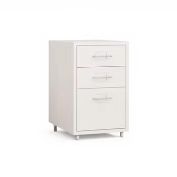Space-Saving Modern 3-Drawer Dresser with Black Steel Construction Durable No Sagging No Tilting for Bedroom &amp; Warehouse Use