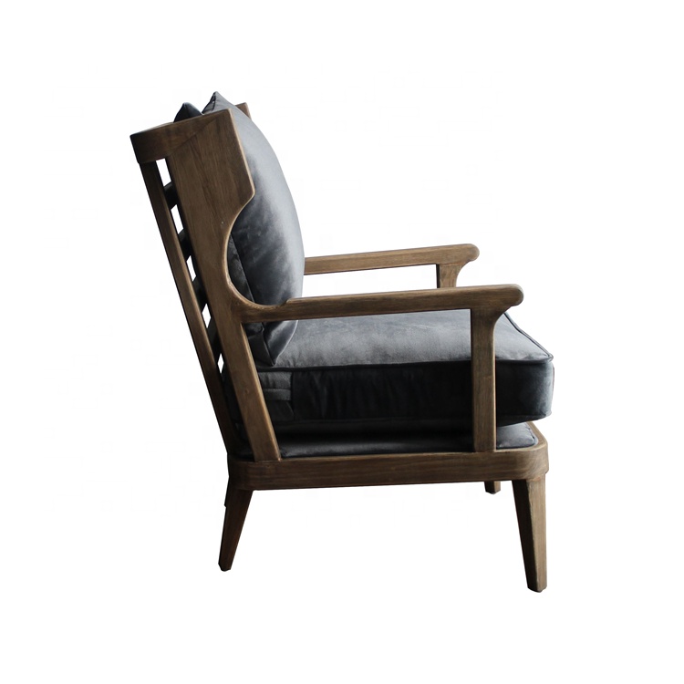 Shayne Luxury High-end Customize Furniture Wooden Pictures Wood Accent Chair Modern