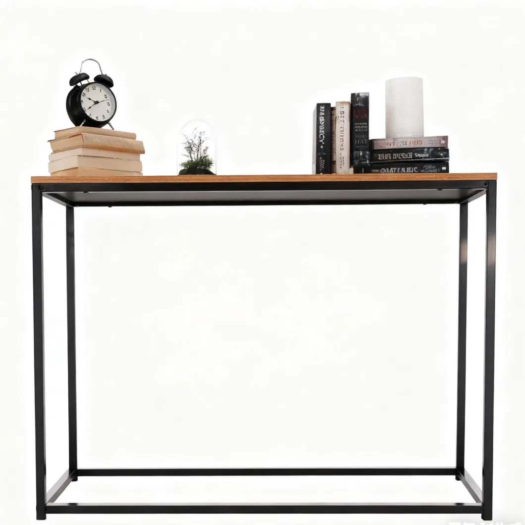 Factory Wholesale Simple Modern Console Table Square Metal Frame Dining Table for Home & Hotel