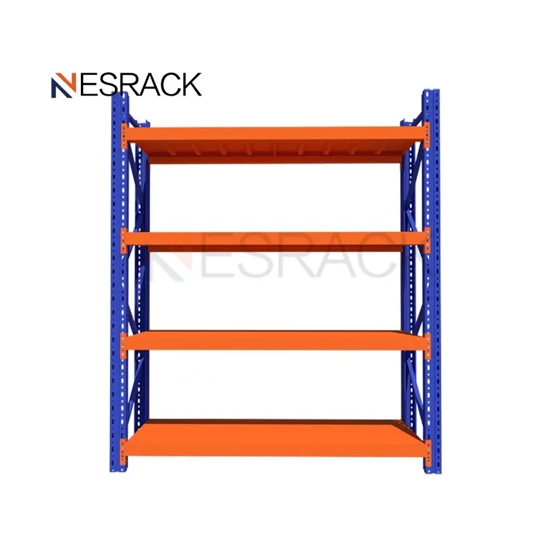 Assembled Iron White Longspan Light Duty Rack Industrial Metal Steel Warehouse Supermarket Boltless Storage Shelving for Book Food Display