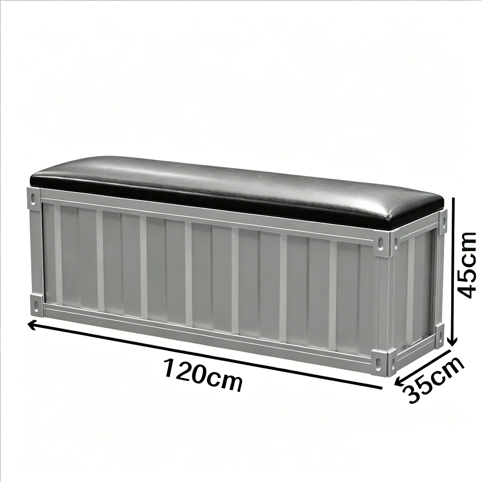 Industrial Style Home Entryway Shoe Bench with Soft Iron Seat and Storage for Hallway Sofa for Apartment or Hotel