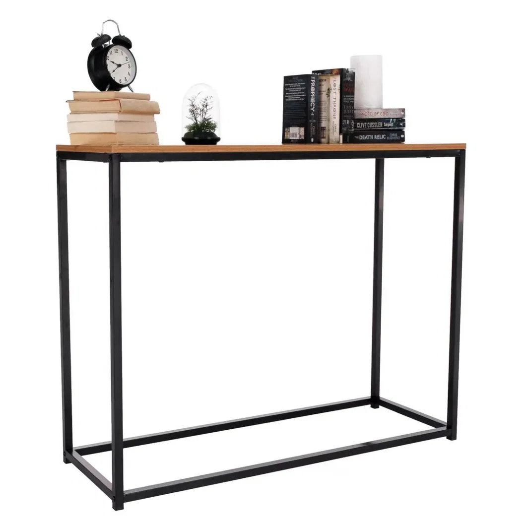Factory Wholesale Simple Modern Console Table Square Metal Frame Dining Table for Home & Hotel