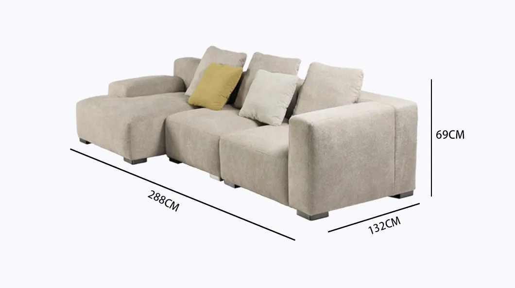 Best Commercial Modern Sectional Fabric Sofa for Villas