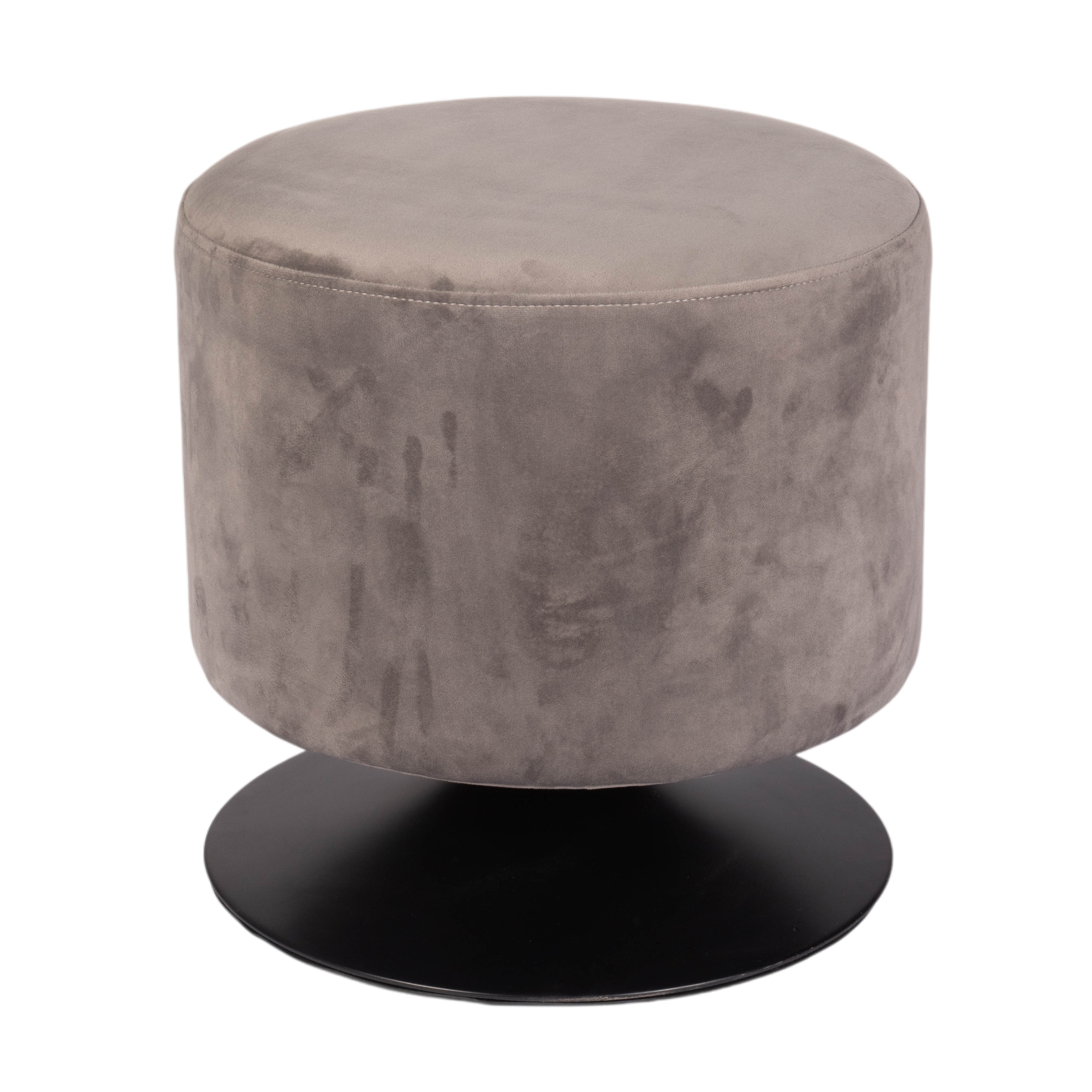 Modern round Velvet Ottoman Footstool for Home Space-Saving Living Room Shower Stool with Metal Legs Bedroom Home Furniture