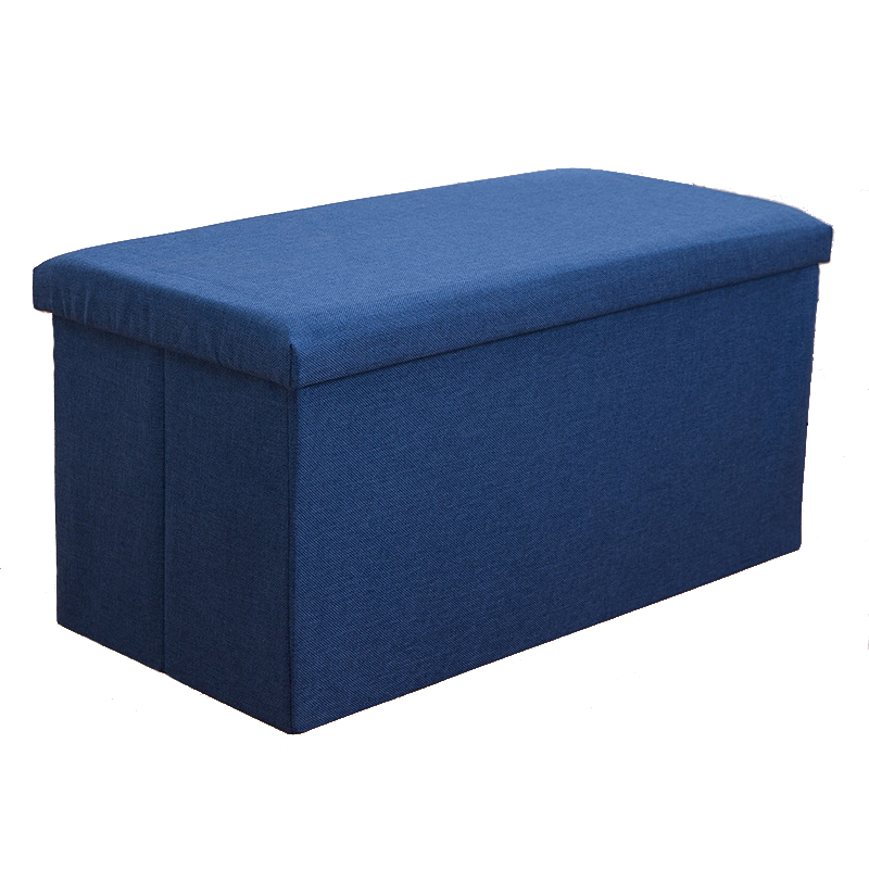 New Arrival Ottoman Folding Storage Stool Cube Bench Ottoman Fabric Storage Box for Living