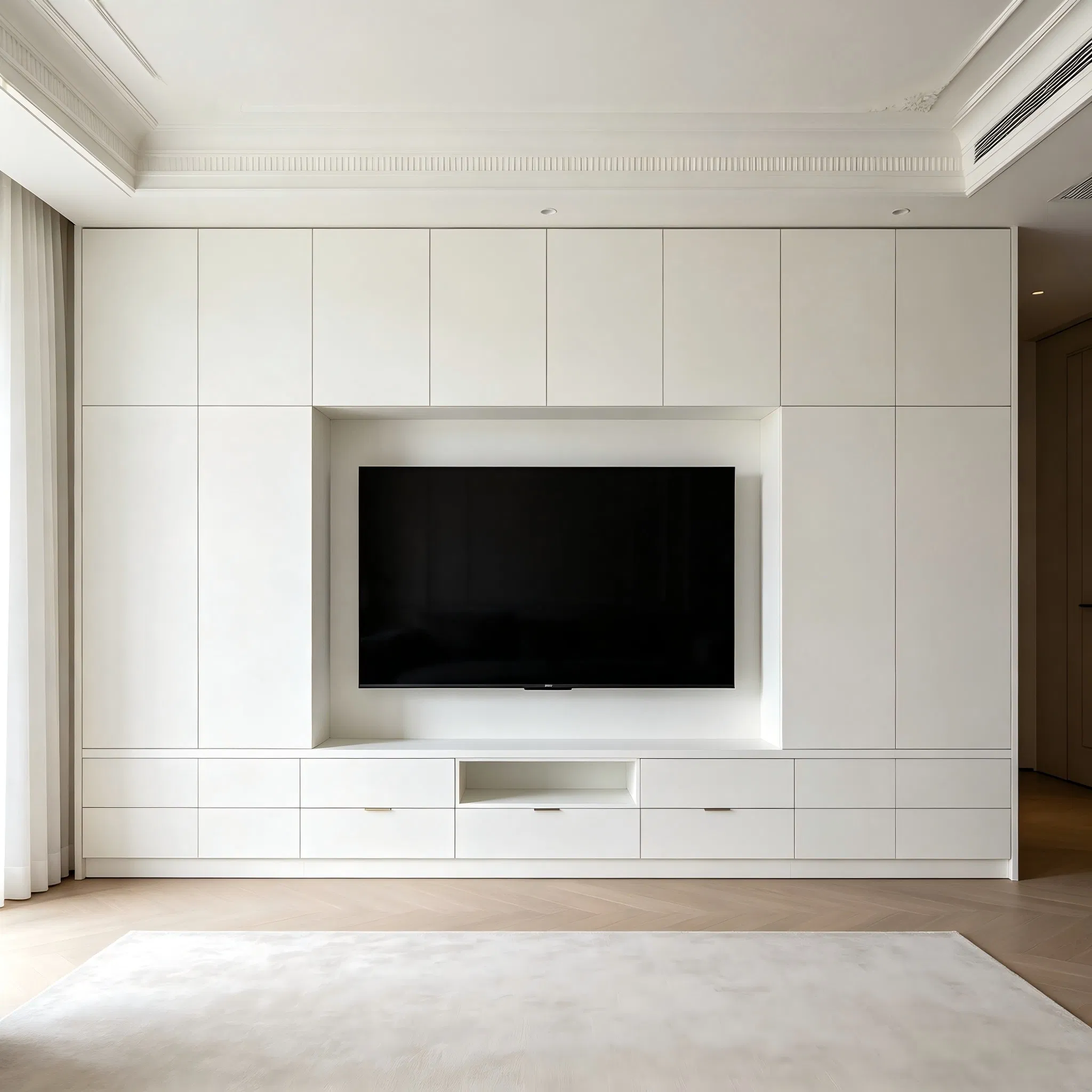 Customized Matte / High Gloss Ultra-Matte Grain Factory Direct Supply Wood Media Console