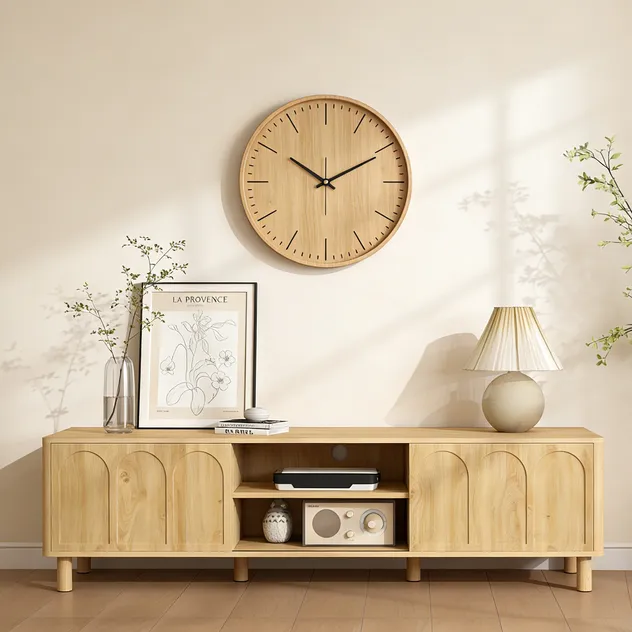 Modern Spacious Media Console for Stylish Living Room Storage