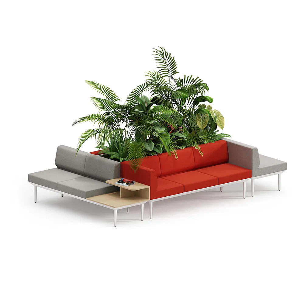 High Quality Commercial Furniture Reception Lounge Comfortable Corner Office Sofas Durable Sectional Fabric Sofa Set