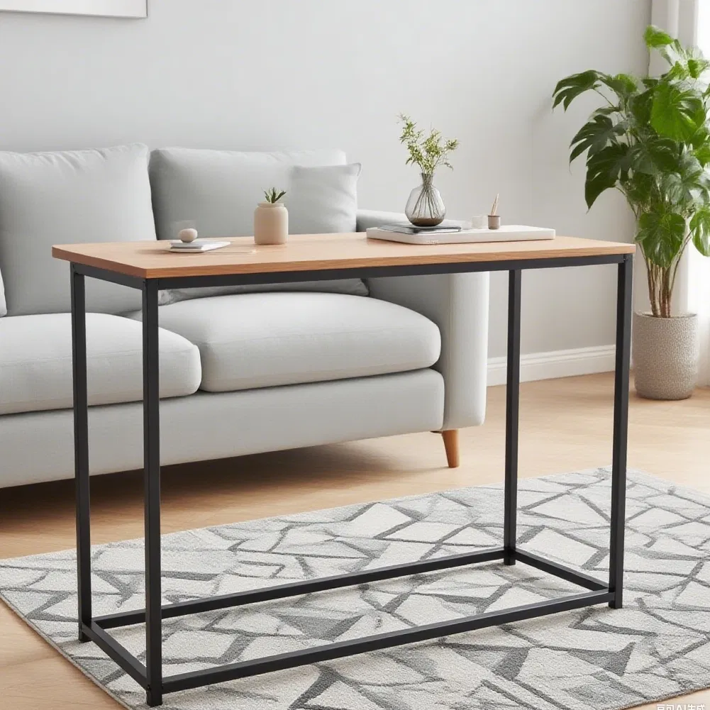 Factory Wholesale Simple Modern Console Table Square Metal Frame Dining Table for Home & Hotel
