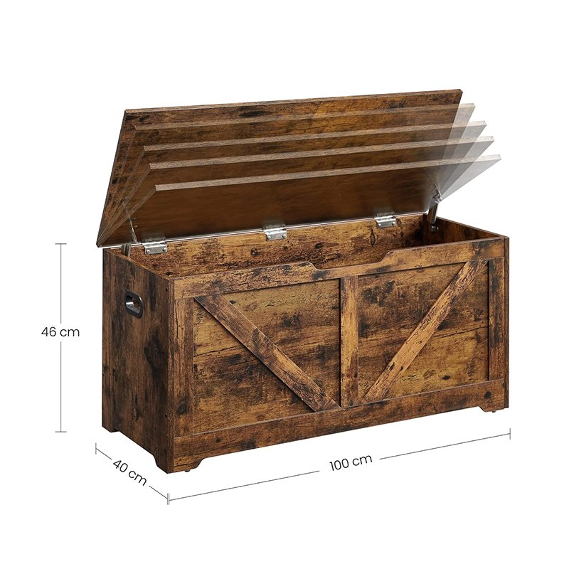 Vintage Brown Hot Sale Shoe Bench Multi-Functional Storage Chest Bench for Bedroom and Entryway