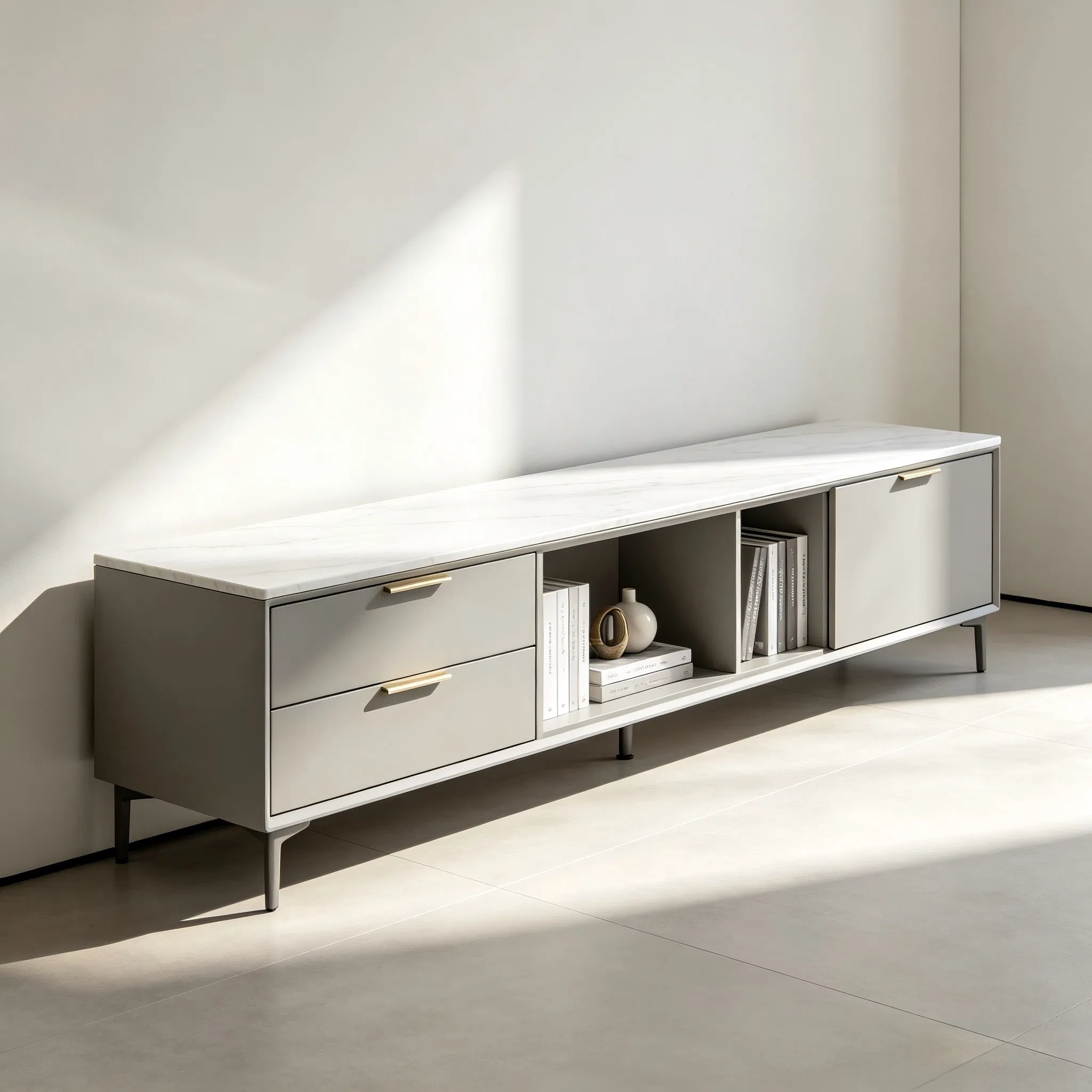 China Floor-Standing Anbangni / OEM Brand Available Modern Luxury Style Media Console