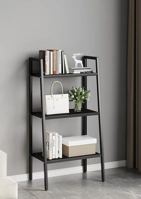 Children's Bookshelf with Ladder Display Shelf Kids Bookcase for Living Room Storage Easy