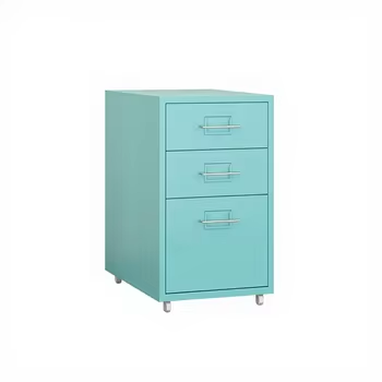 Space-Saving Modern 3-Drawer Dresser with Black Steel Construction Durable No Sagging No Tilting for Bedroom &amp; Warehouse Use