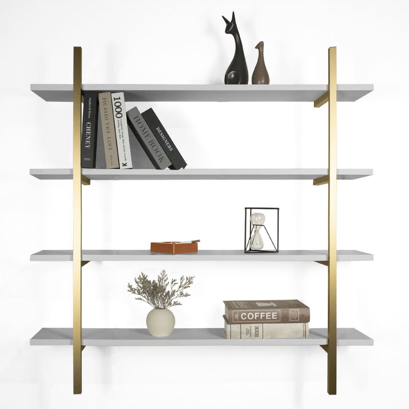 New Aluminum Wall Shelf Dly Display Book Racks Hanging Floating Shelves for Living Room