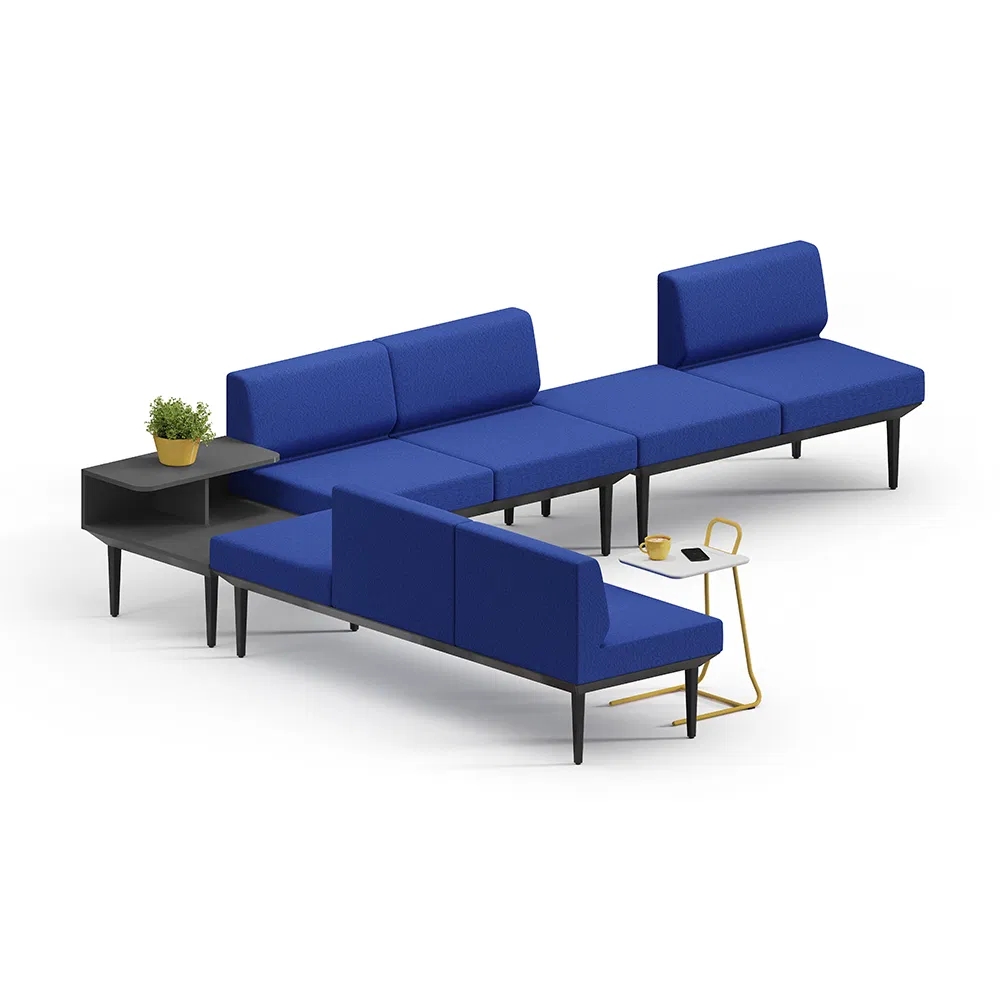 High Quality Commercial Furniture Reception Lounge Comfortable Corner Office Sofas Durable Sectional Fabric Sofa Set