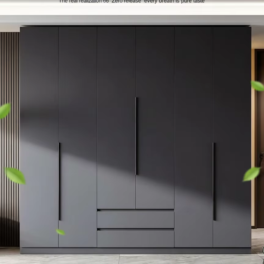 Modern Hinged Door Steel Wardrobe Zero Formaldehyde Metal Bedroom Closet Heavy Duty White Steel Cupboard for Home Furniture