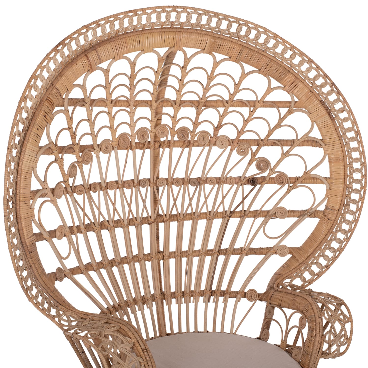 Handwoven Rattan Peacock Chair Elegant Bohemian Accent Chair for Home and Event Decor