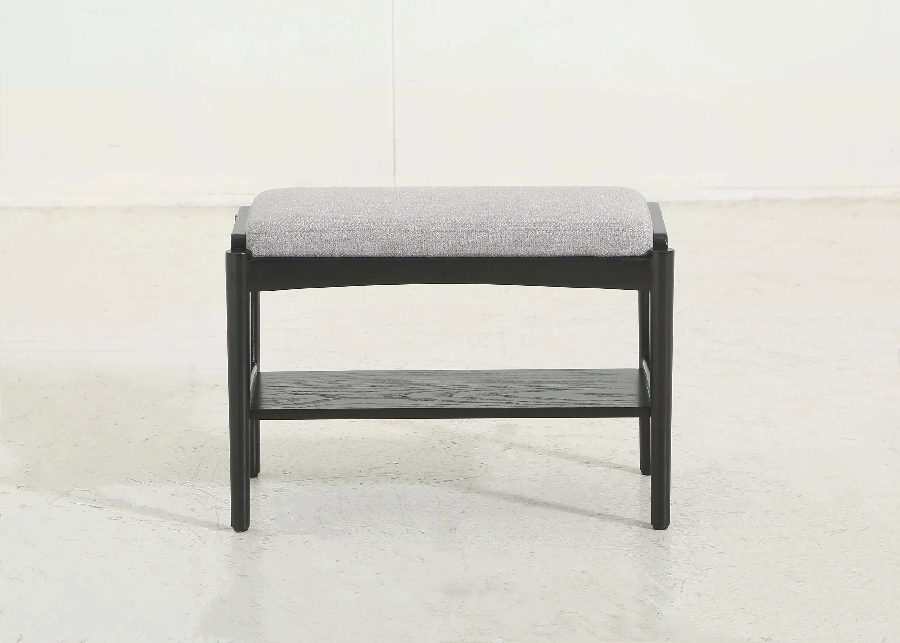 Hoe Rack Bench with Cushion Upholstered Padded Seat Storage Shelf Shoe Organizer Ideal for Entryway Bedroom Living Room Hallway