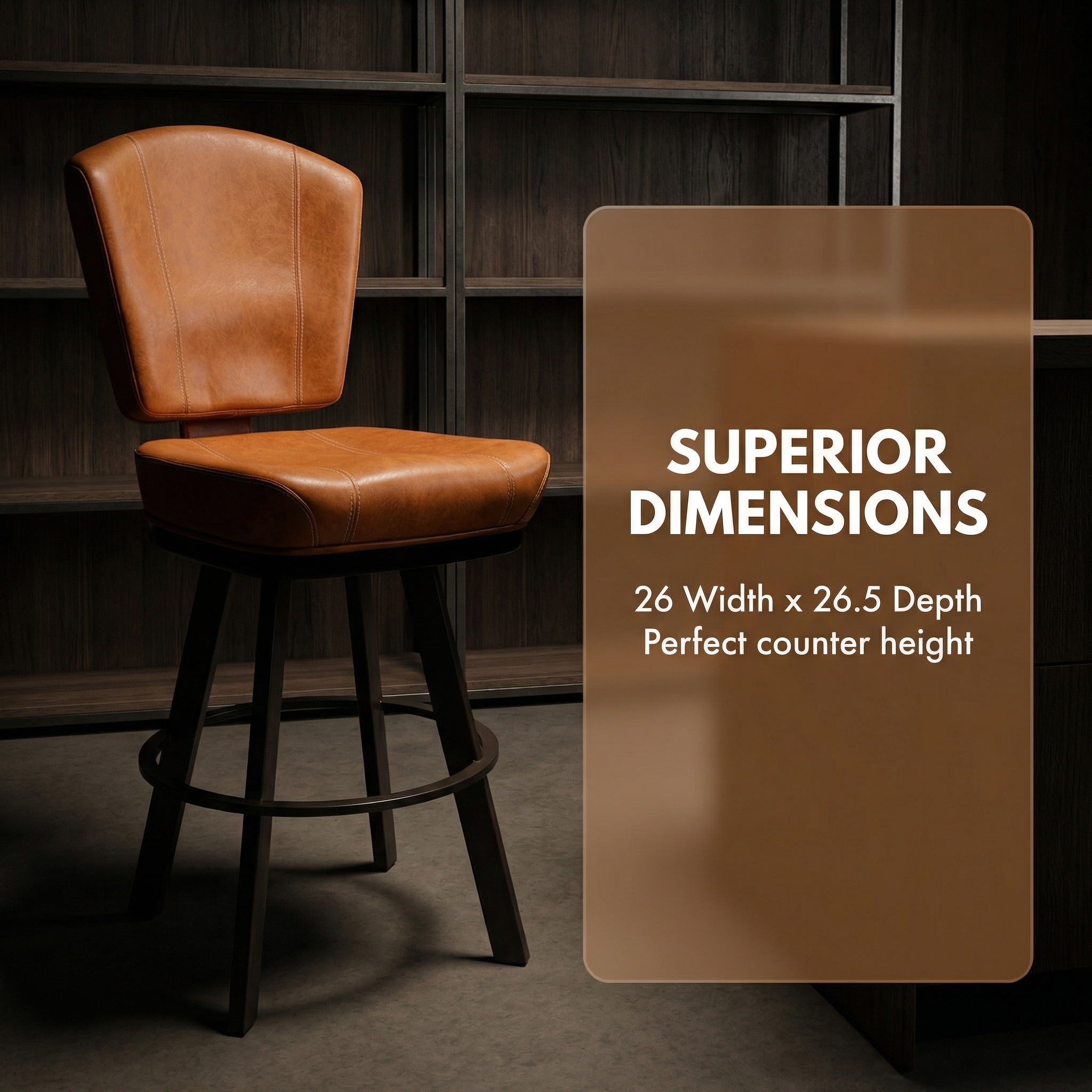 Modern Heavy Duty Industrial Leather Bar Stools Commercial Pub Chairs Fully Welded Steel Frame Flex Back Support for Hotel Gym