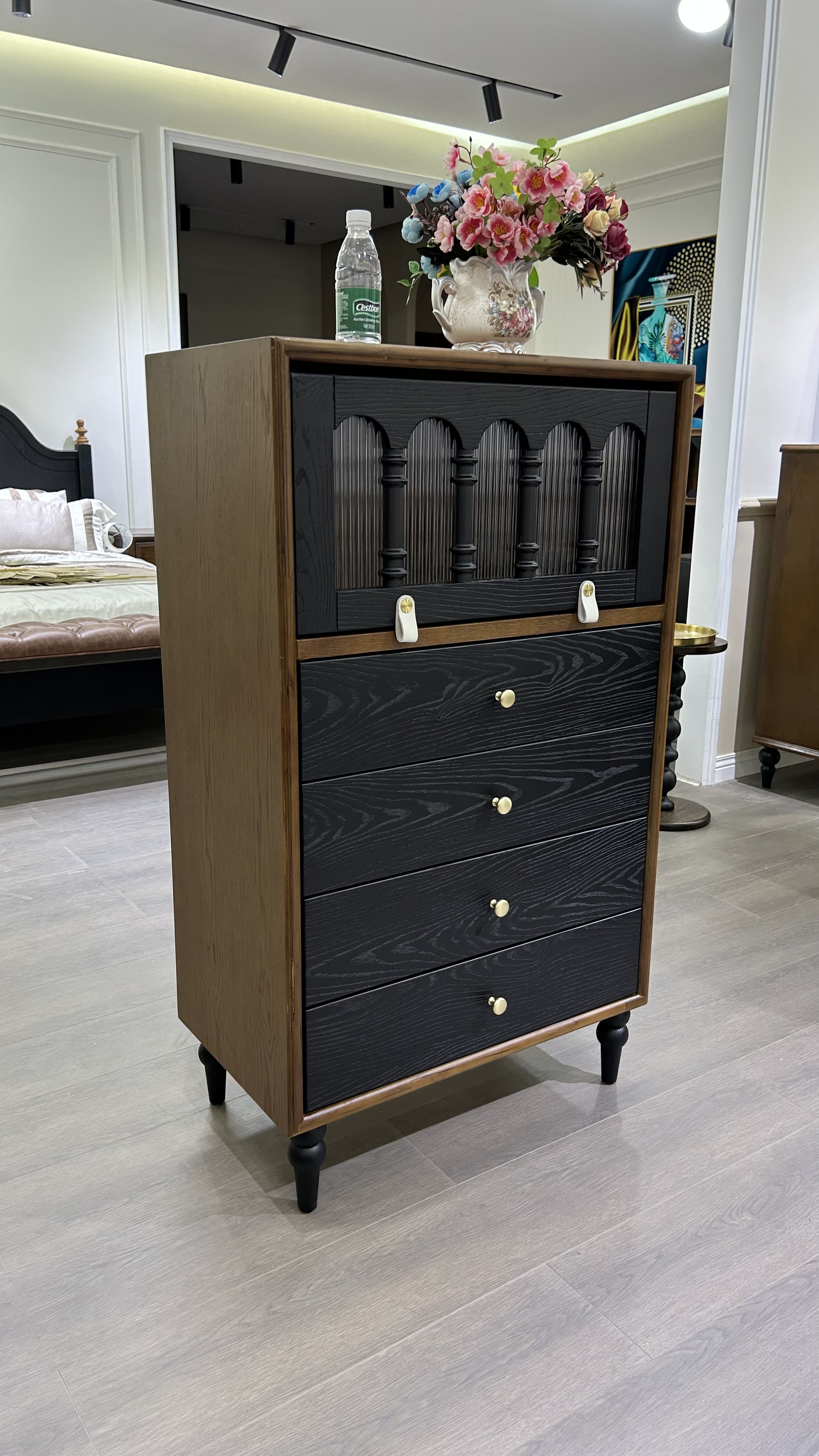 Solid Colorful Wood Dresser Versatile Storage Cabinet for Bedroom &amp; Entryway General Use Home Furniture Living Room Furniture