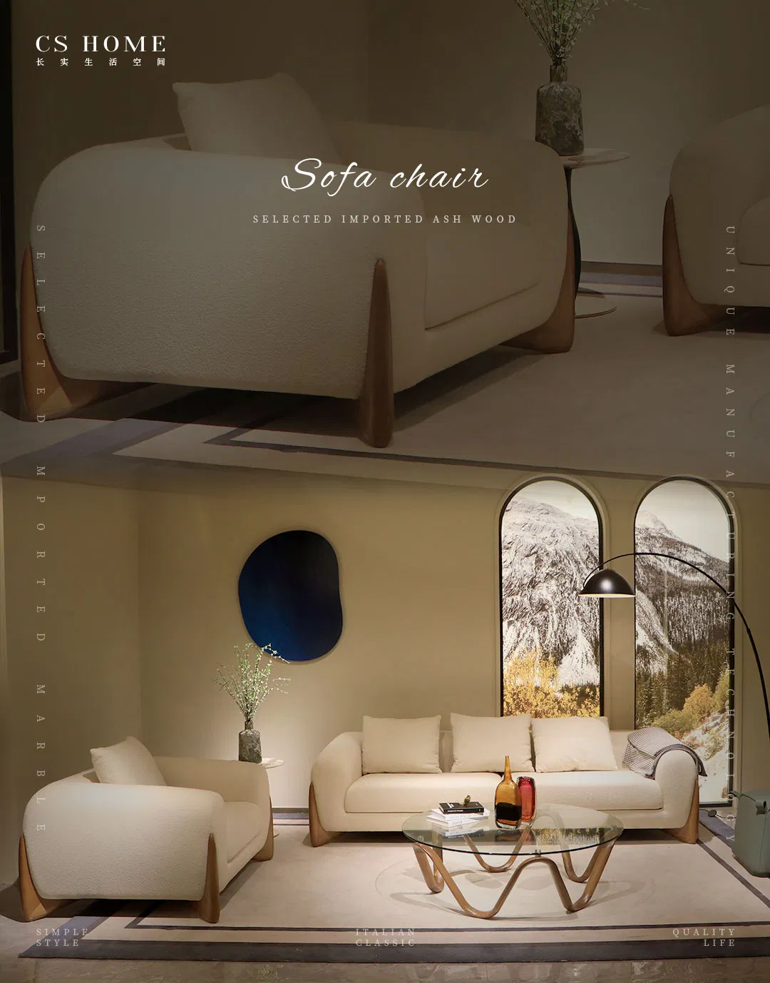 Modern Luxury Italian Style Sectional L Shape Sofa Living Room Furniture Set