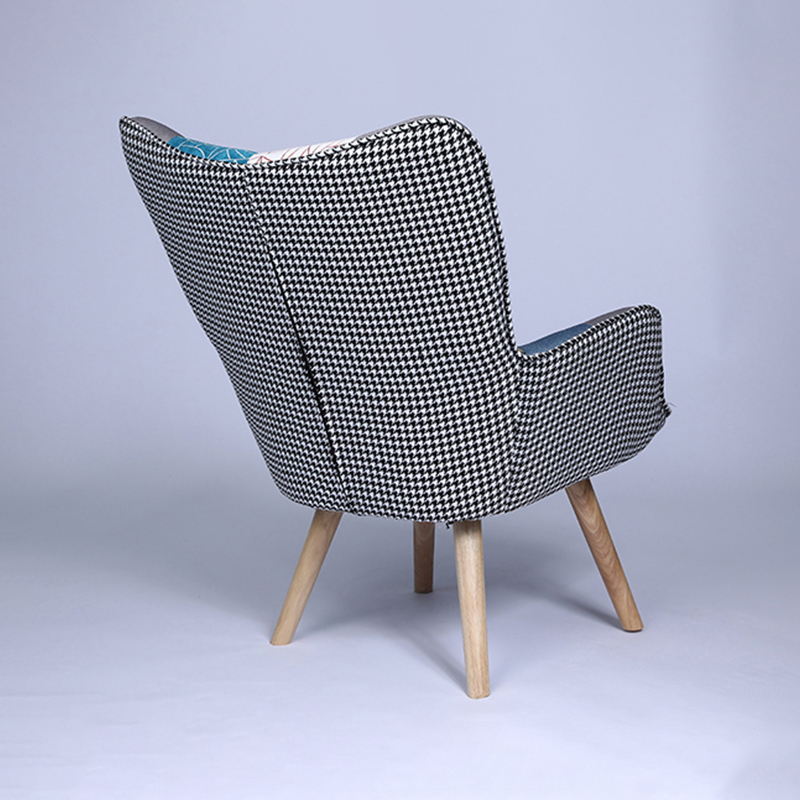 Li&amp;Sung 20016 Modern Design Factory Wholesale Living Room Linen Tufted Fabric Accent Leisure Chair Stool Bedroom Hotel Use