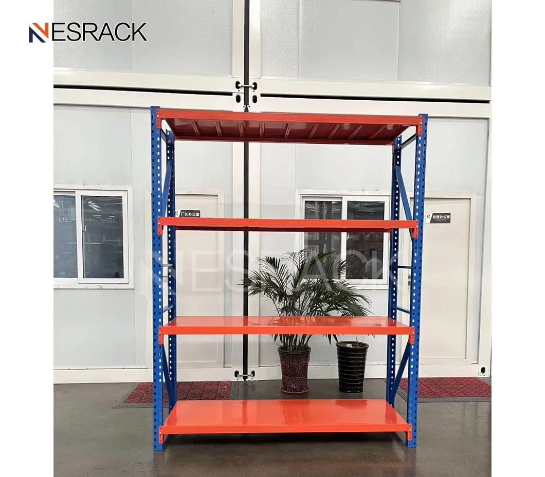 Assembled Iron White Longspan Light Duty Rack Industrial Metal Steel Warehouse Supermarket Boltless Storage Shelving for Book Food Display