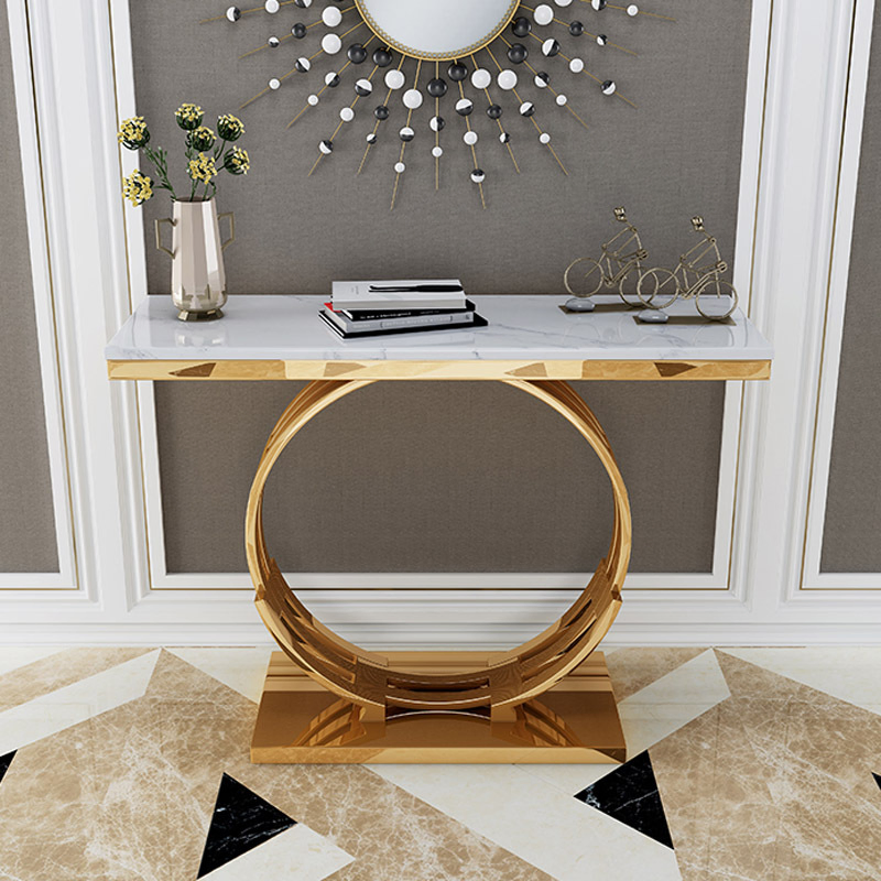 2023 Bar Height Household Restaurant Rectangular Cheap Marble Console Table