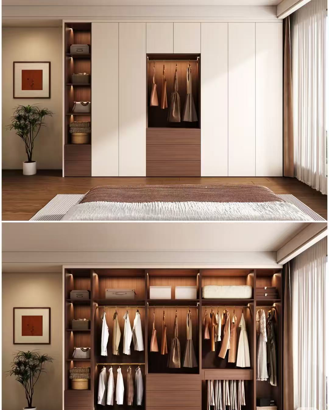 Factory-Direct Traditional Vintage-Style Durable High-Space-Utilization Bounce-Back Wood Eco-Friendly Easy Assemble Assembled