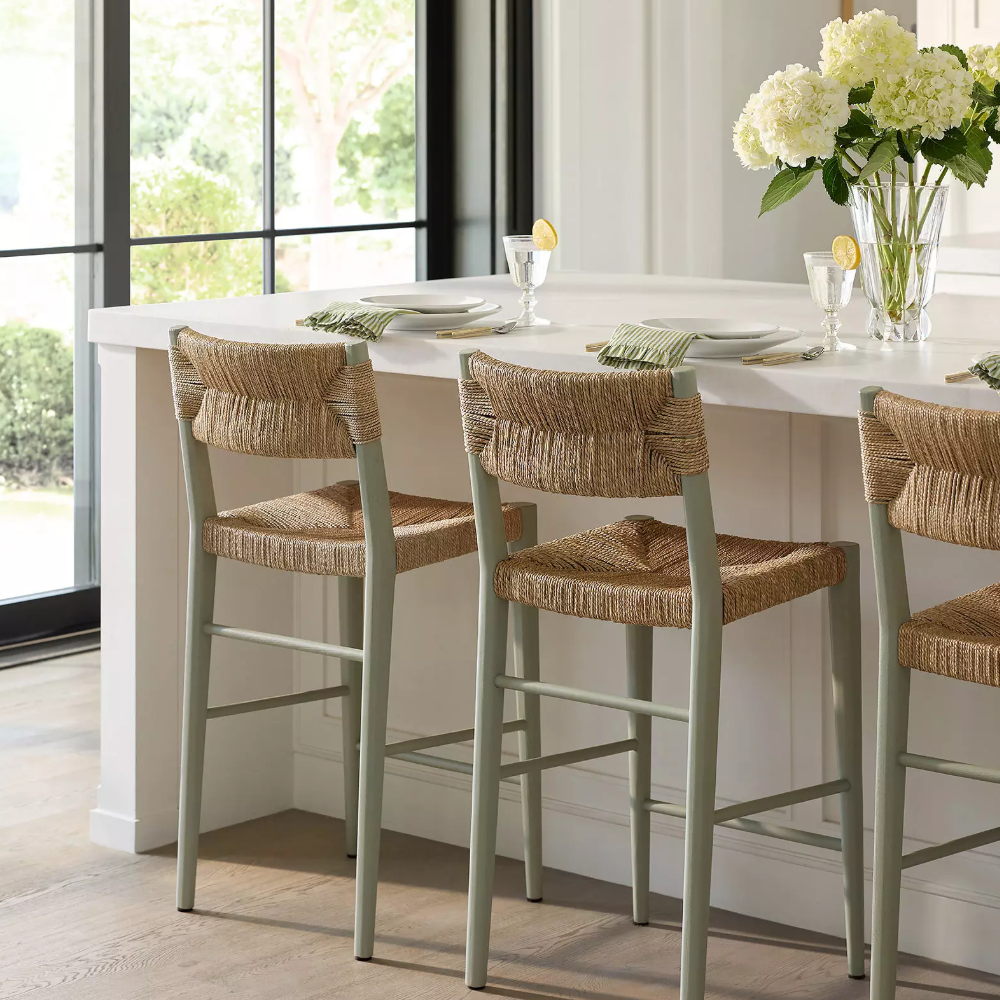 Modern American-style Solid Oak Handmade Bar Stool Dining Chair For Home Bar &amp; Restaurant Use