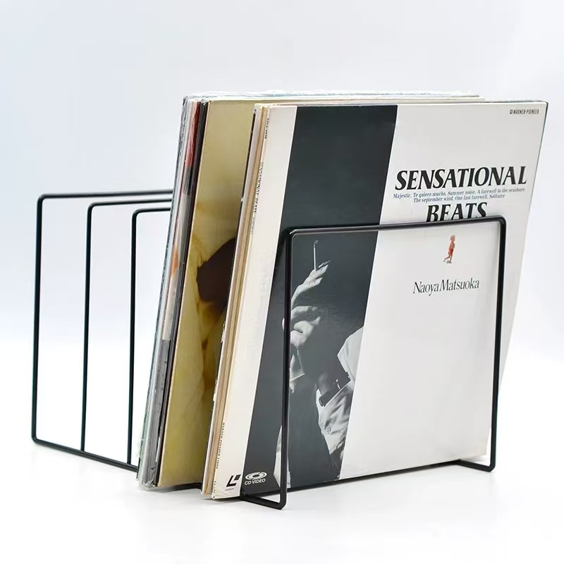 Hot Sale Vinyl Record Storage Rack Desktop CD Display Rack Book Shelf Magazine Organizer