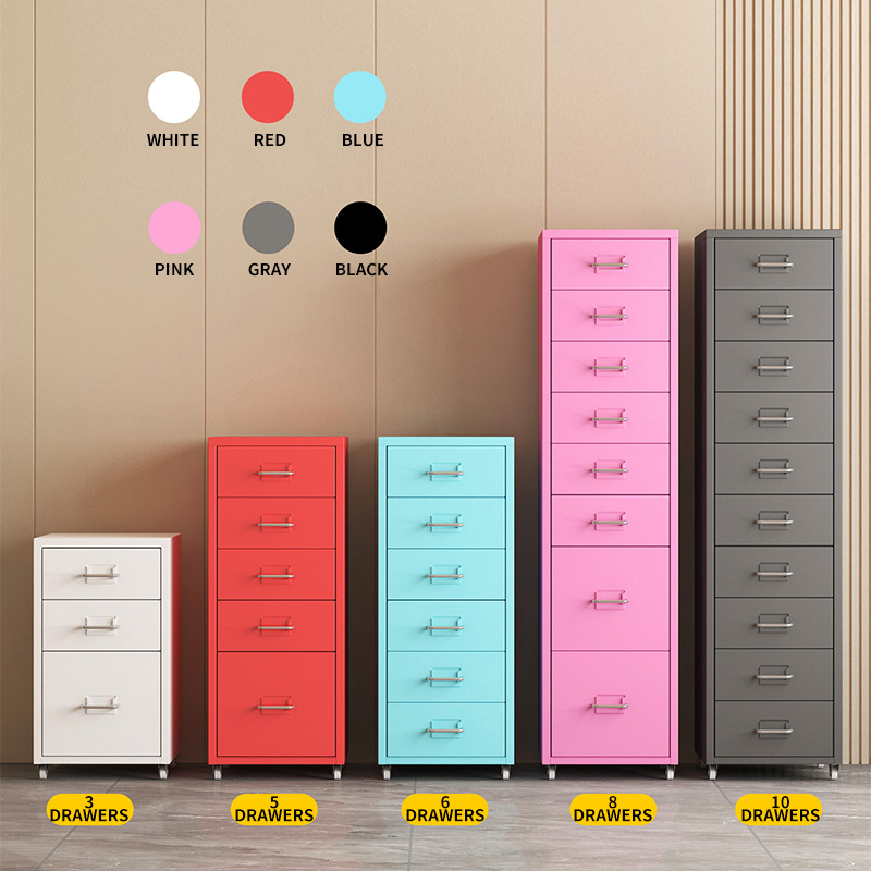 Three Chest Of Drawers Metal File Cabinet Metal Sideboard With Lock Under Desk Filing Cabinet Office Furniture For School Home