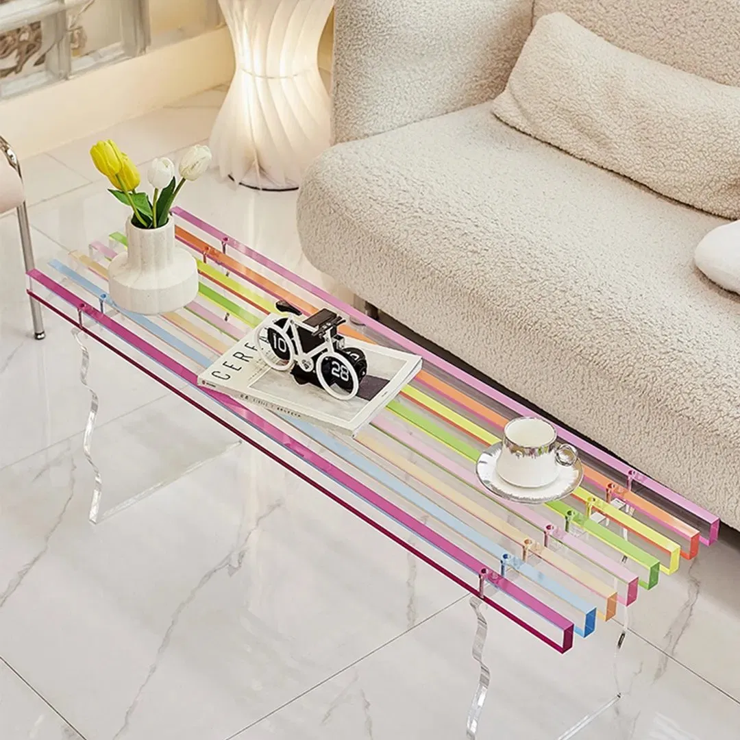 Acrylic Rainbow Stool Nordic Entryway Shoe Bench