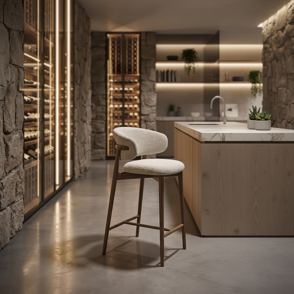 Modern Bar Stools For Kitchen Island, Luxury Velvet Counter Height Chairs With Backs, Breakfast Bar Stools For Home &amp; Commercial