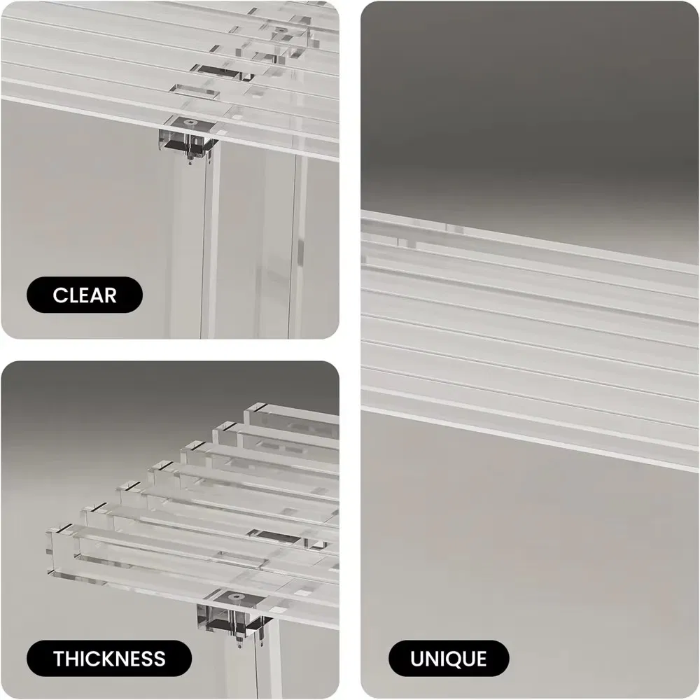 Stylish Acrylic Entryway Bench for Modern Home Decor