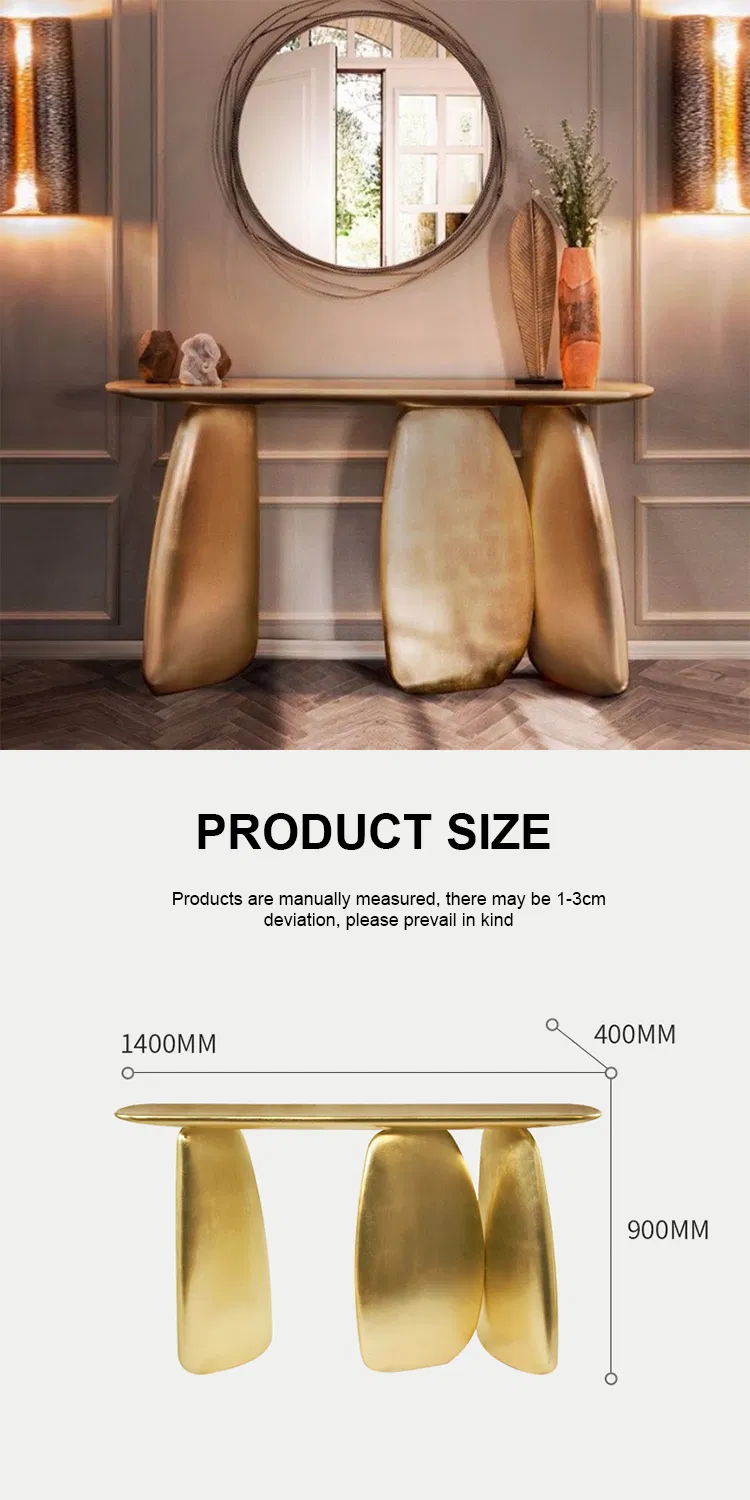 Luxurious Unique Lobby Console Table for a Creative and Artistic Vibe.
